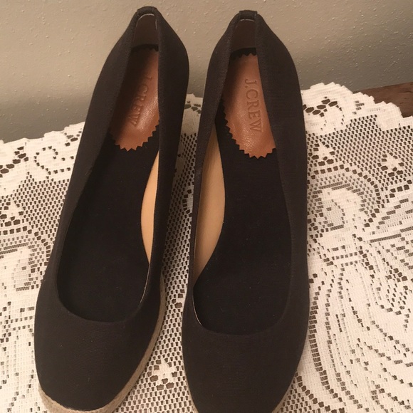 J. Crew 4 inch Espadrilles Wedge Heels Sz 12